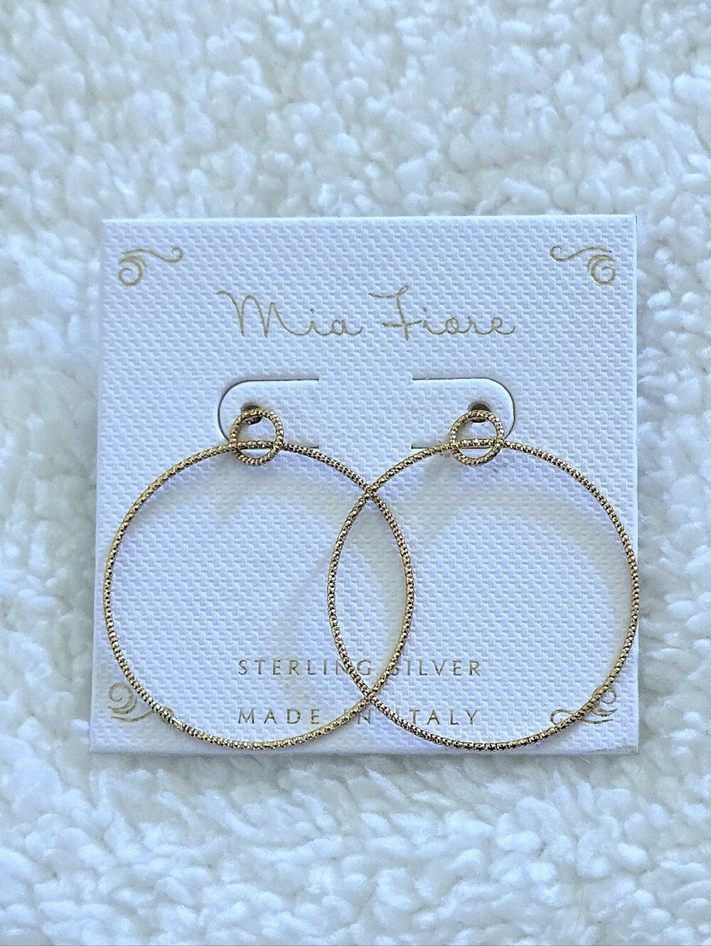 Mia Fiore Textured Gold💛 Circle Earrings